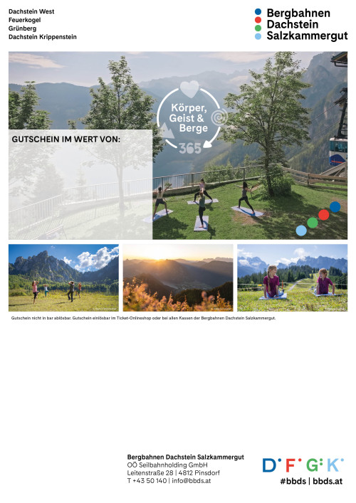 Wertgutschein Körper, Geist und Berge